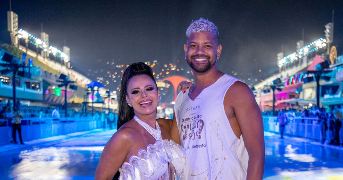 Viviane Ara Jo E O Marido Guilherme Milit O Posam Juntos Na Sapuca