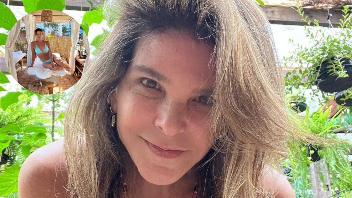 Foto Cristiana Oliveira exibiu beleza natural ao posar de biquíni