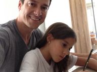 Rodrigo Faro mostra seu lado paizão: 'Estudando com a Clara para a prova'
