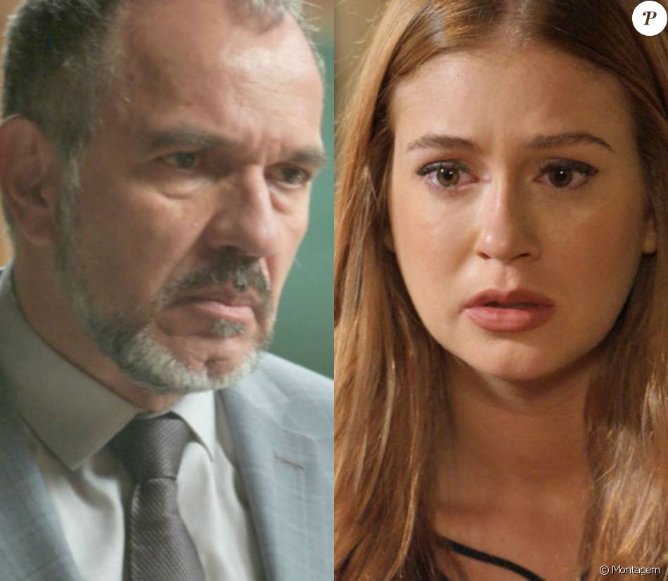 Germano (Humberto Martins) revela a Eliza (Marina Ruy Barbosa) que é seu pai