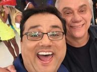 Marcelo Rezende posa com Geraldo Luís após rumor de briga: 'Não me larga'