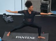 Grávida de 7 meses, Sheron Menezzes mostra flexibilidade em aula de yoga. Fotos!