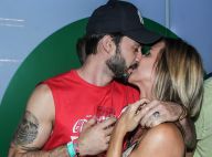 Cristiane Dias troca beijos com o namorado, Lucas Franco, no Rock in Rio