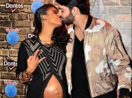 Aline Dias exibe barriga de grávida e beija namorado no RIR: 'Incrível'. Fotos!
