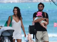 Yanna Lavigne e Bruno Gissoni passeiam com filha, Madalena, em praia. Fotos!