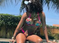 Ludmilla usa biquíni com pedraria e exibe barriga seca. Veja detalhes da peça!