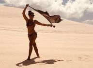 Juliana Paes exibe boa forma de biquíni e brinca com pose em praia: 'Tieta'