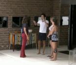 'BBB13': Fátima Bernardes visita Andressa, Nasser e Fernanda no dia da final