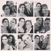 Fernanda Paes Leme fez uma montagem com alguns atores que participaram da gravação do casamento de Helô e Stenio, na segunda-feira (13), e escreveu: 'Fim de mais um trabalho! Mais um ciclo que se encerra! Obrigada pela torcida de vocês!'