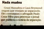 Grazi Massafera nega separação de Cauã Reymond: 'Não teria nada a esconder'