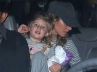 Gisele Bündchen desembarca em São Paulo com a filha caçula, Vivian Lake