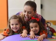 Bianca Rinaldi, de 'Em Família', celebra os 5 anos das gêmeas Beatriz e Sofia