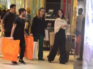 Grávida, Isis Valverde ganha ajuda com sacolas após dia de compras. Fotos!