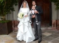 Decote clássico e saia moderna: o vestido de Bruna Hamú em seu casamento