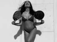 Grávida, Isis Valverde exibe barriga de 6 meses em fotos de biquíni: 'Brilhante'