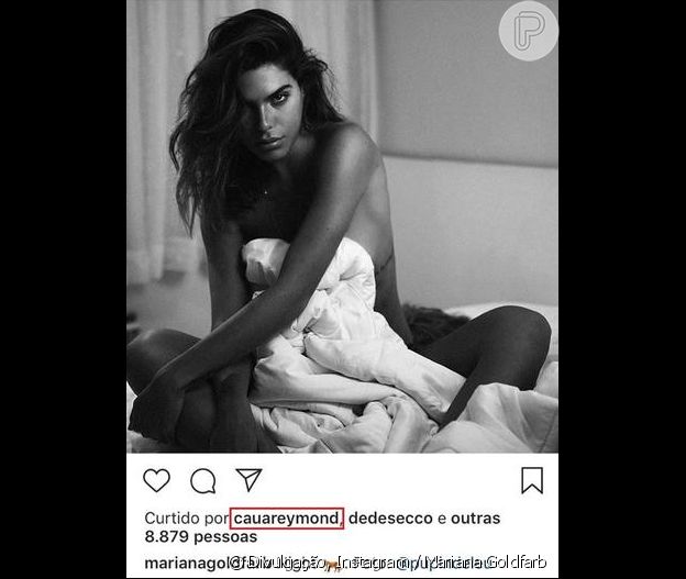 Mariana Goldfarb ganhou curtida do ex-namorado Cauã Reymond após publicar foto no Instagram