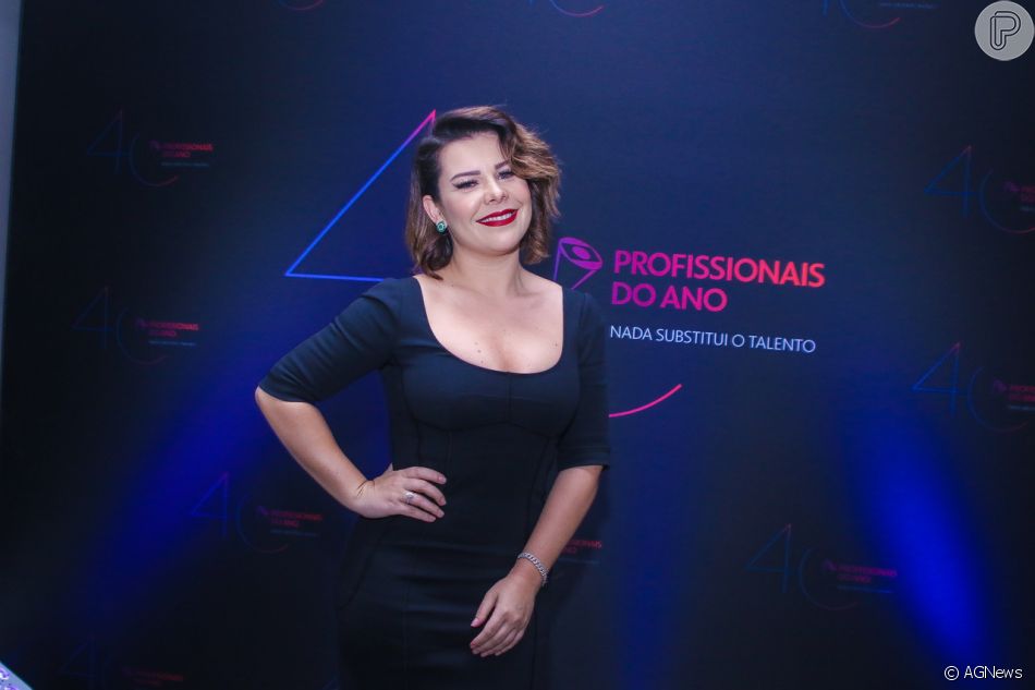 Fernanda Souza prestigiou o PrÃªmio Profissionais do Ano, em SÃ£o Paulo, nesta quinta-feira, 27 de setembro de 2018