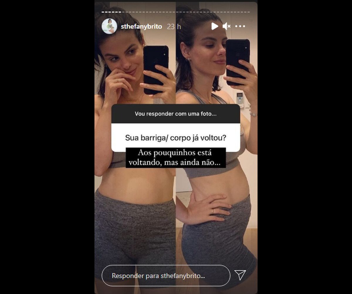 Foto Sthefany Brito mostrou barriga após gravidez e revelou Ainda