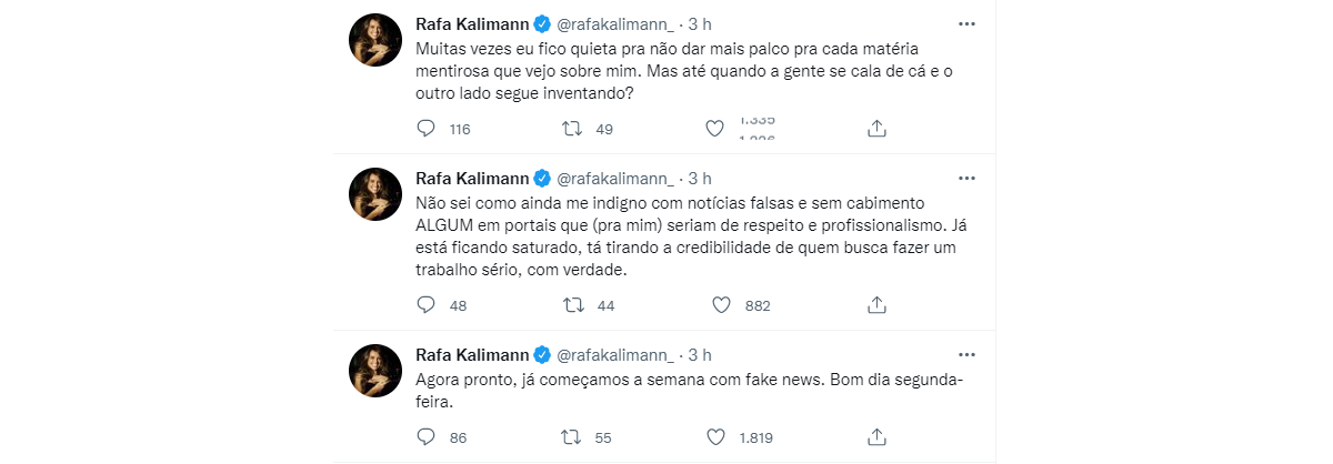 Foto Rafa Kalimann Se Pronuncia Ap S Boato De Que Teria Ficado O