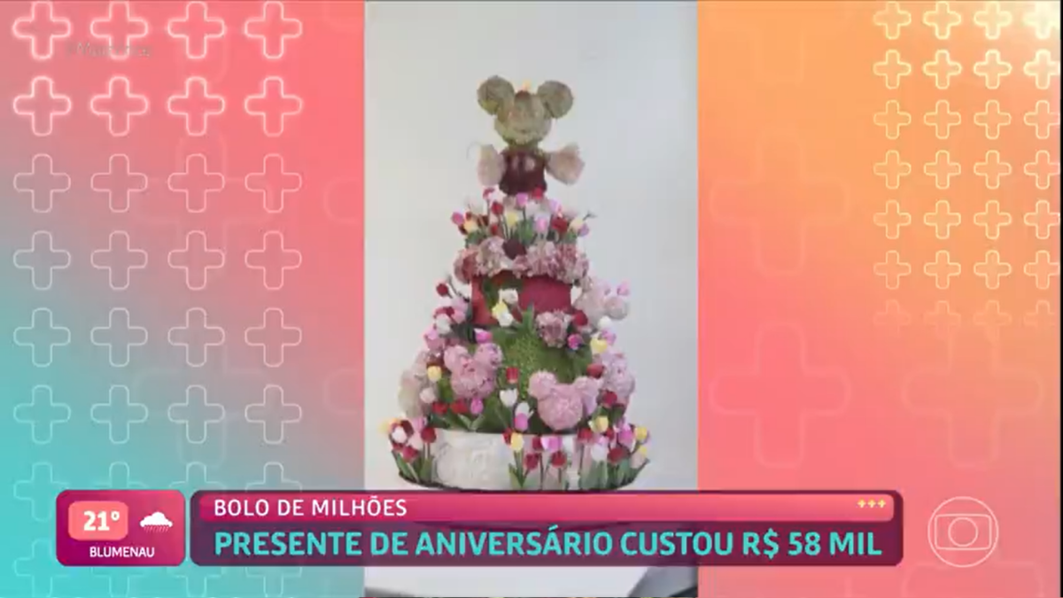 Foto Bolo da festa da filha de Virgínia Fonseca contou 10 dias de