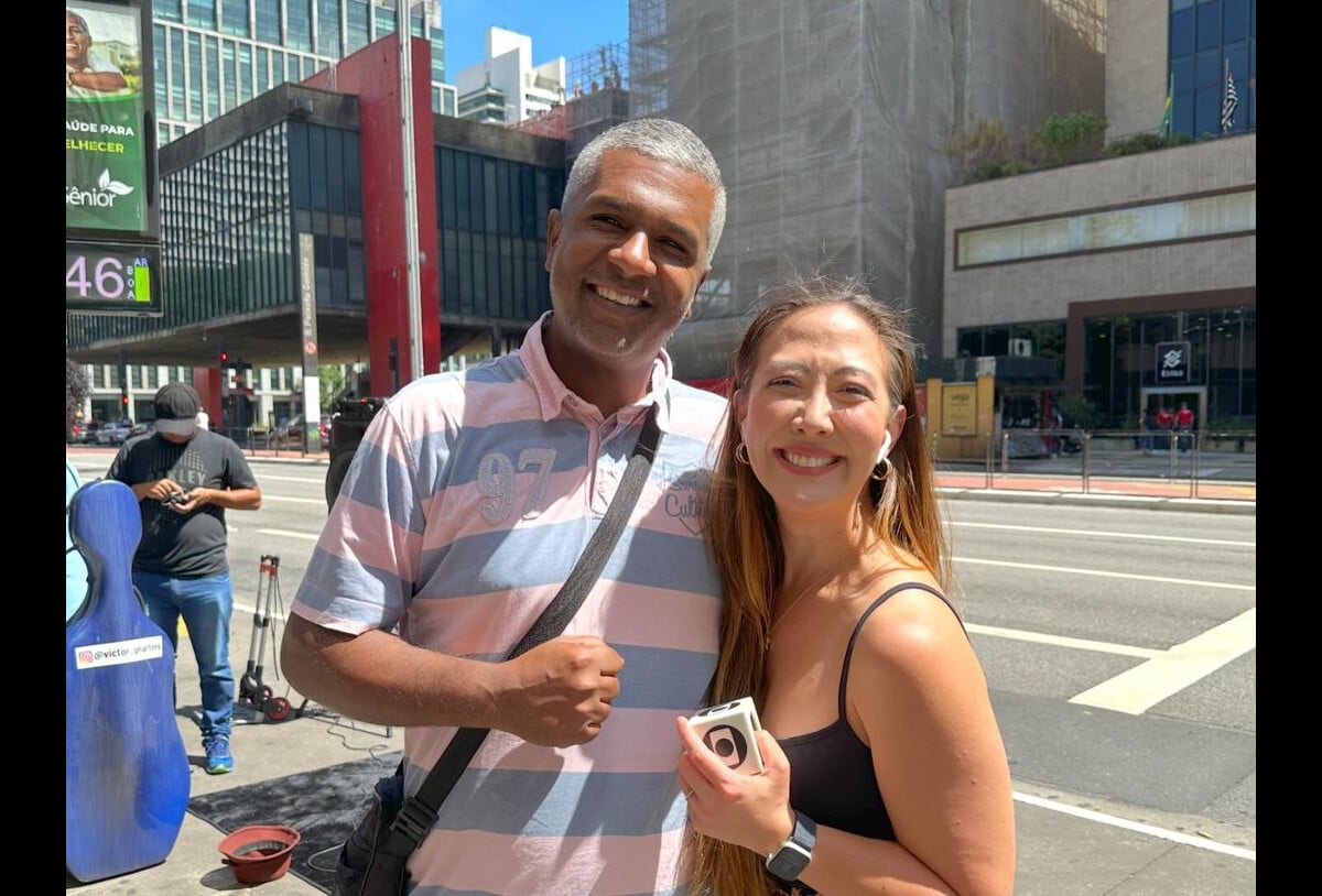 Foto Juliane Massaoka agradeceu ajuda do segurança da Globo na hora da