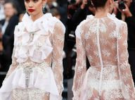 Modelo Sara Sampaio ousa com fio-dental e transparência no festival de Cannes