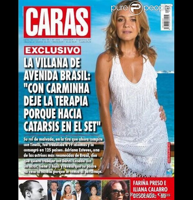 Adriana Esteves é a capa desta semana da revista 'Caras' na Argentina (01 de maio de 2014)