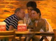 Isis Valverde se diverte com namorado, André Resende, e pai em bar do Rio. Fotos