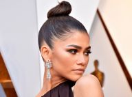 Zendaya usa coque superalto e mantém penteado polido em festa após Oscar 2018