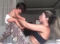 Kelly Key improvisa malhação em casa com caçula, Artur: 'Meu chicletinho'. Vídeo