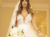 Vestido com cristal 3D e véu de 6 metros: o look de noiva de Gabi Brandt
