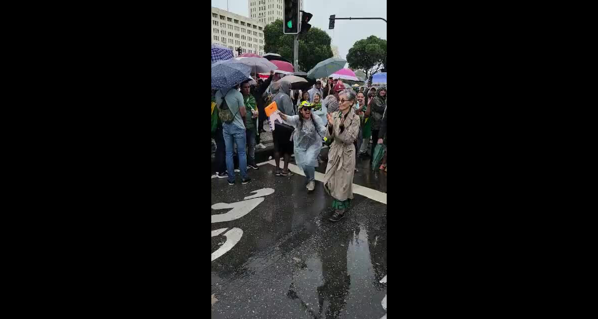 Vídeo Cássia Kis foi aplaudida enquanto caminhava entre bolsonaristas