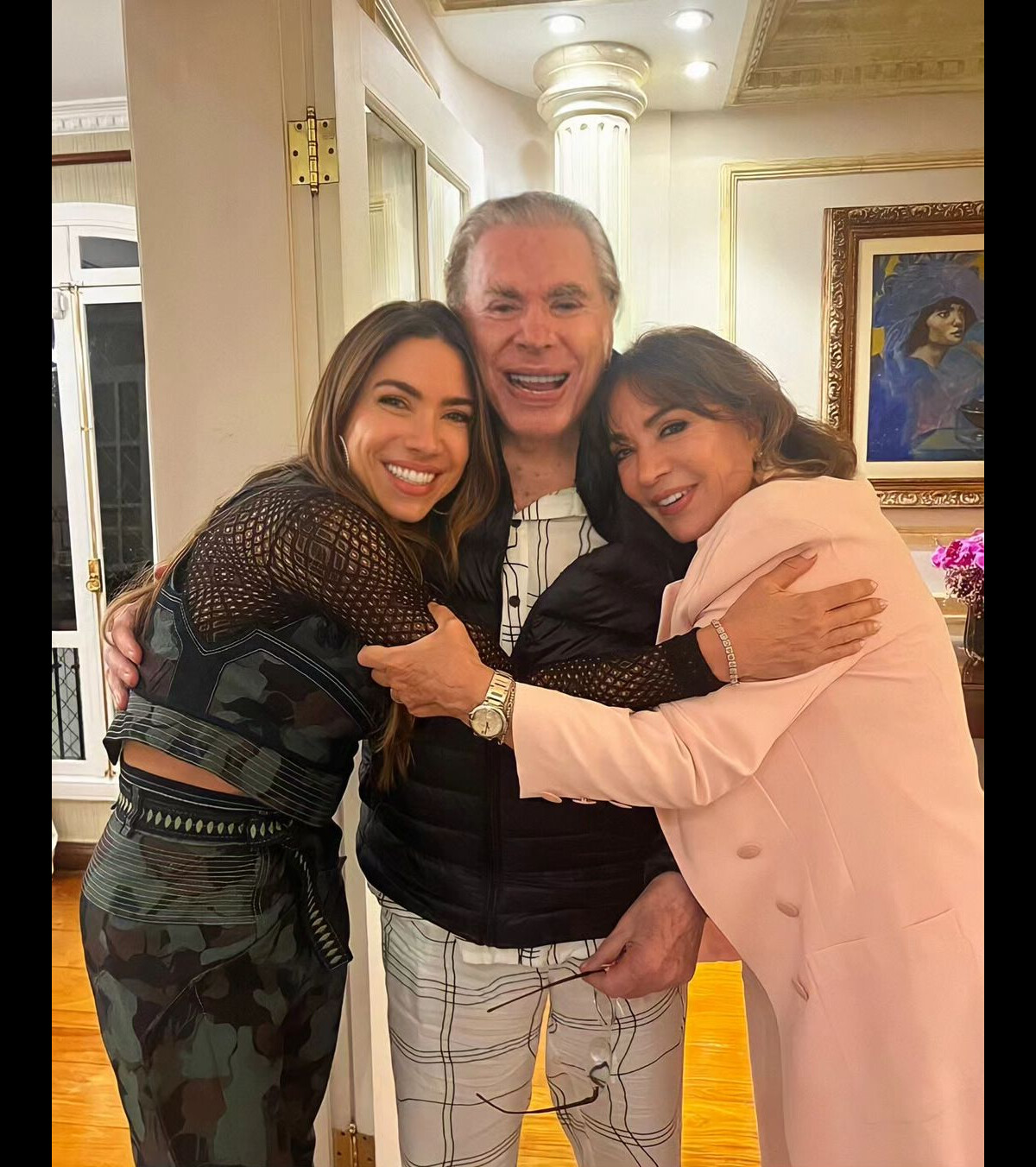 Foto Silvio Santos Posou A Filha Patricia Abravanel E A Mulher