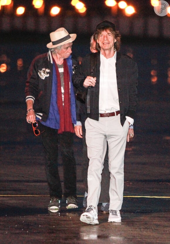 Mick Jagger e os outros integrantes dos Rolling Stones chegaram ao Rio nesta quarta-feira, 17 de fevereiro de 2016