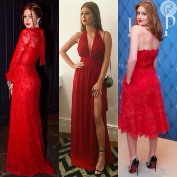 Marina Ruy Barbosa adora um vestido vermelho para comparacer nas festas e premiações