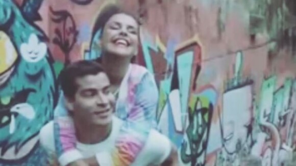 Thiago Martins e Paloma Bernardi gravam 1° comercial juntos, no Vidigal, no Rio