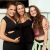 Grávida de três meses, Nivea Stelmann recebe Andréia Sorvetão e sua filha, no lançamento de sua linha de joias, nesta quarta-feira (25), no Rio de Janeiro