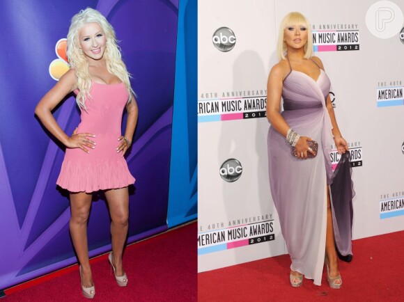 Christina Aguilera apareceu de vestidinho curto na coletiva de imprensa do reality show musical 'The Voice', em Los Angeles, na California, no último final de semana de julho de 2013