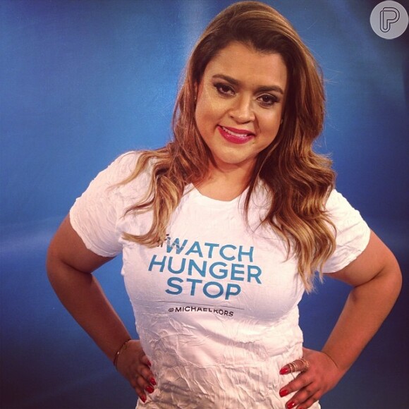 Preta Gil também fez questão de posar para a campanha contra a fome mundial