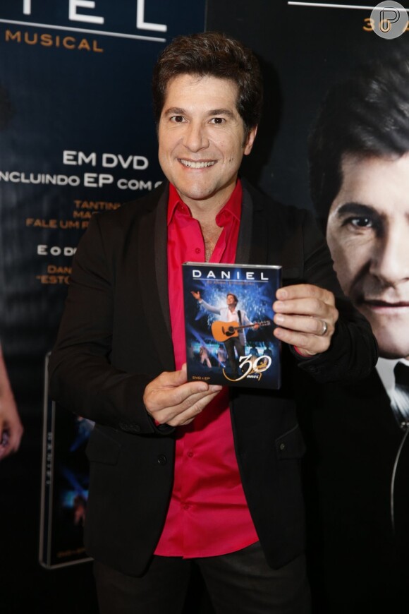 Daniel lança o DVD 'Daniel 30 Anos - O Musical', na noite desta quarta-feira, 16 de outubro de 2013, na Livraria Travessa do BarraShopping, na Zona Oeste do Rio de Janeiro