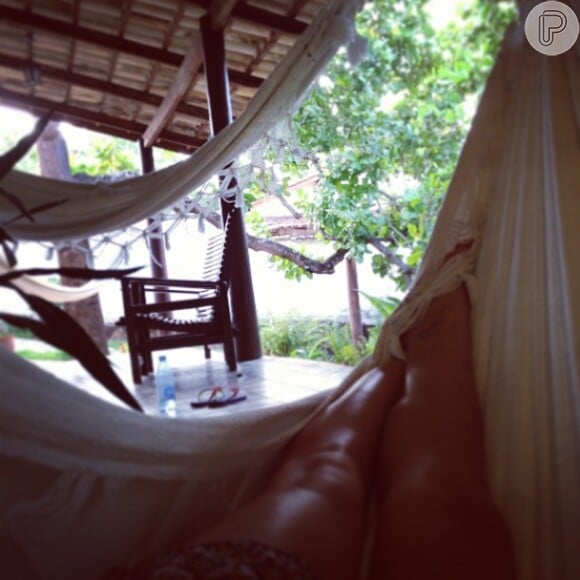 Nesta quarta, 16 de outubro de 2013, Bruna Marquezine postou foto na rede do hotel onde está hospedada, na Cidade de Goiás
