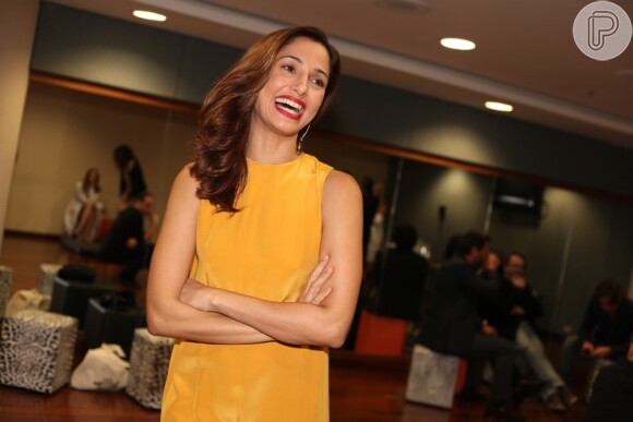 Camila Pitanga participa do evento de premiação Sorriso do Bem, em SP