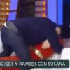 Sergio Marone surpreendeu Susana Giménez, apresentadora da TV argentina, com um beijo na boca