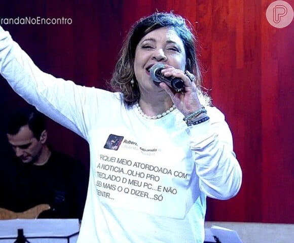Roberta Miranda abriu o programa 'Encontro com Fátima Bernardes' cantando seu sucesso 'Meu Dengo'