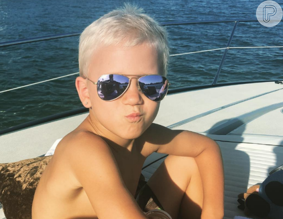 Jaxon. de 6 anos, irmão de Justin Bieber, recebeu elogios dos seguidores do cantor canadense no Instagram