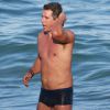 Marcio Garcia, em boa forma, jogou futevôlei e tomou banho de mar na Praia do Pepino, Rio de Janeiro, nesta quarta-feira, 06 de julho de 2016