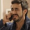 Leozinho (Gabriel Godoy) está tentando matar Fedora (Tatá Werneck), mas se arrepende, na novela 'Haja Coração'