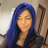Ludmilla fez uma selfie com o cabelo azul antes de gravar 'Malhação'
