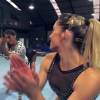 Anitta foi ao treino de Daniele Hypolito ensinar alguns passos de dança para a ginasta, que vai se apresentar ao som de suas músicas nas Olimpíadas do Rio
