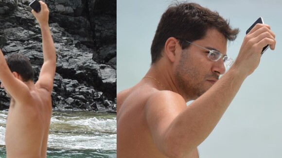 Evaristo Costa aparece sem camisa em foto na praia e fãs pedem: 'Nudes urgente'